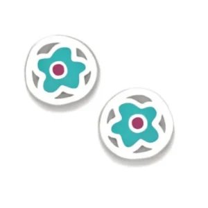 Brincos Agatha Ruiz de la Prada Flor Azul Roscas 017ROS