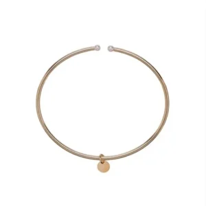 Escrava Alisia Prata Dourada Aberta 2 Pérolas AL3910