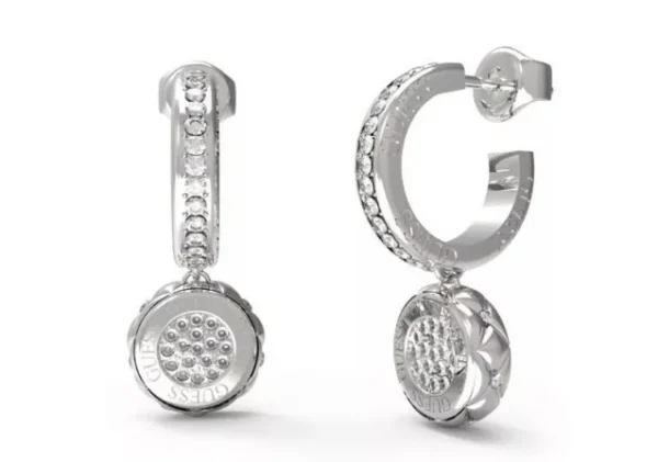 Argolas de Tornilho GUESS Símbolo Ping, Aro com Zircónias JUBE04596JWRHT-U