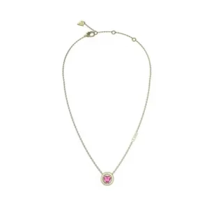 Colar GUESS Coração Vermelho Aro com Zircónias, Malha Cadeado JUBN04667JWYGFCT-U