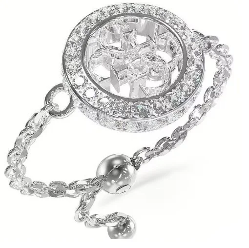 Anel GUESS Guess Ajutável com Zircónias JUBR04158JWRHT-U