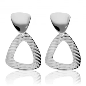 Brincos FIDDA Compridos Prateados 02-E118