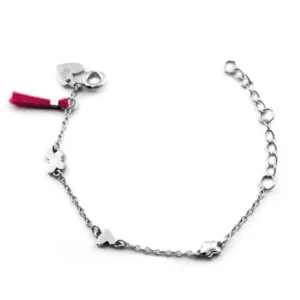 Pulseira Agatha Ruiz de la Prada Ródio Fucsia 346NBE