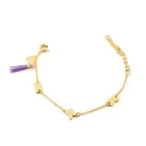 Pulseira Agatha Ruiz de la Prada Dourado Lavanda 360NBE