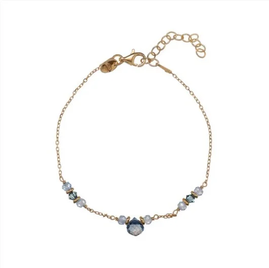 Pulseira Alisia Pedras Hidrotermais Azuis AL5204