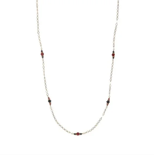 Colar Alisia Comprido Granadas e Safiras AL5230