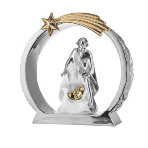 Presépio Sagrada Família Cabana Redonda com Estrela 16 cm MA3412/MARG