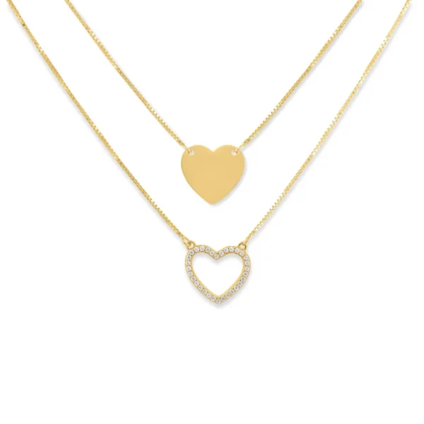 Colar Inês Rochinha Escapulário Corações IR.CL5149DCZ