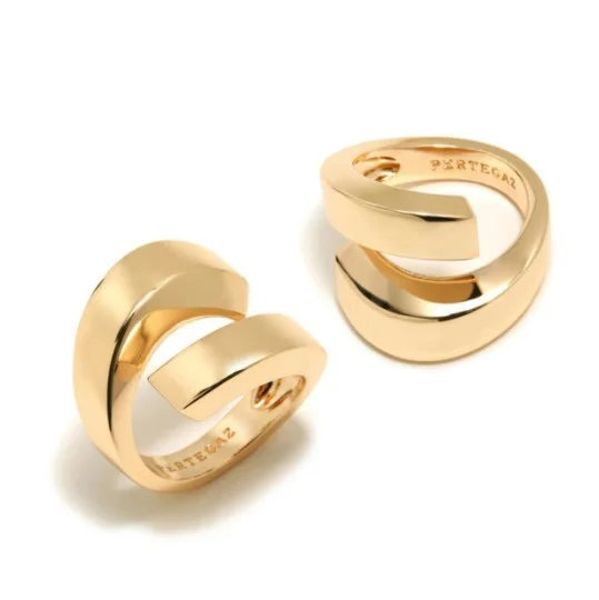 Anel Pertegaz Aço Africane Dourado PER4182P