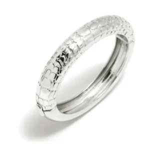 Escrava Pertigaz Aço Croco Silver Peq PER4745