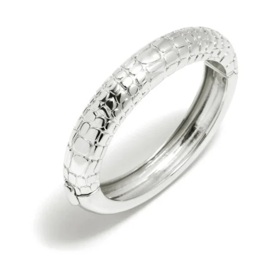 Escrava Pertigaz Aço Croco Silver Peq PER4745