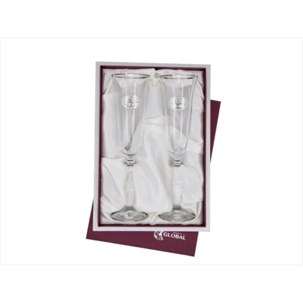 Conjunto Copos Flutes c/ Alianças GA4216A