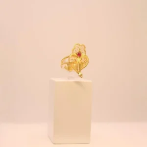 Anel Sentimento Coração de Viana Pe Vermelha Ajustável ANEP9255034