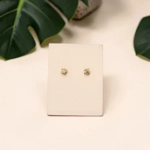 Brincos Ouro Amarelo Flor BRIO8004059