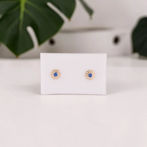 Brincos Ouro Amarelo Flor BRIO8004637