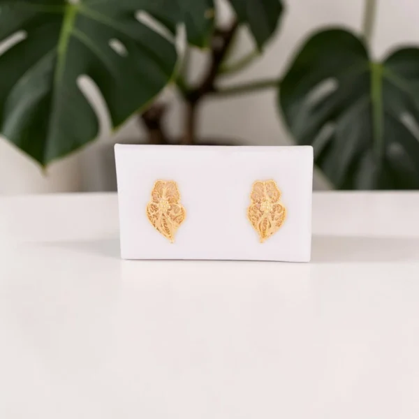 Brincos Ouro Amarelo Coração de Viana BRIO8004697