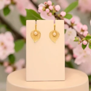 Brincos Sentimento Folha e Pérola BRIP9255189