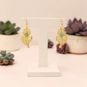 Brincos Sentimento Coração Viana Pe Turquesa BRIP9255394