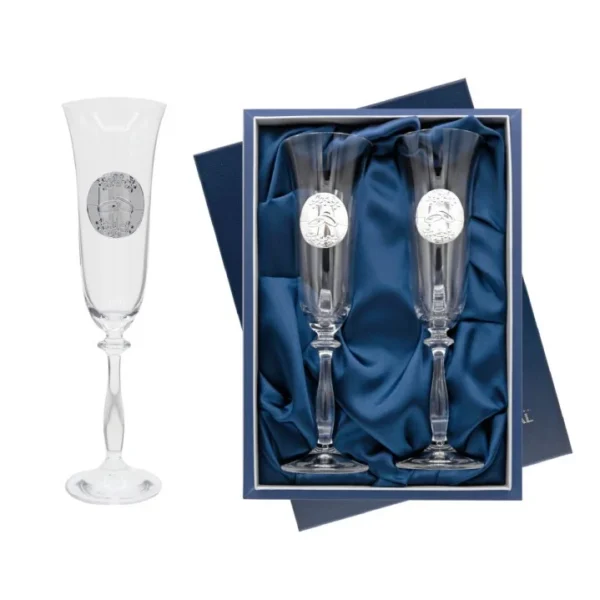 Conjunto Flutes Alianças de Casamento GA9252A