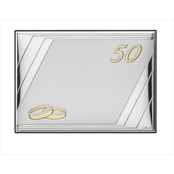 Placa Personalizável Alianças 50º Casamento EV9195/13C