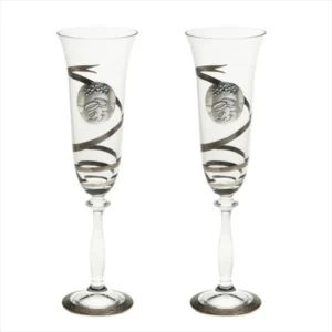 Conjunto Flutes com Alianças 25º Casamento GA3142V