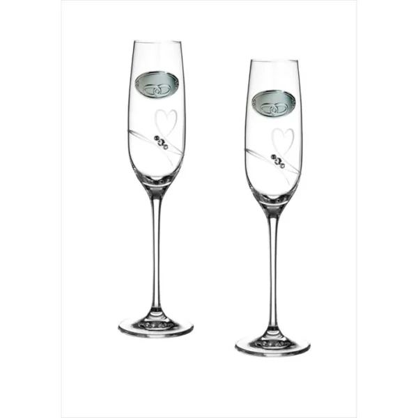 Conjunto Flutes Alianças Casamento Detail Coração GA4241A