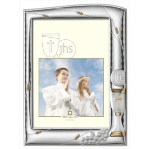 Moldura Comunhão Cálice e Espigas Bicolores 44841/13