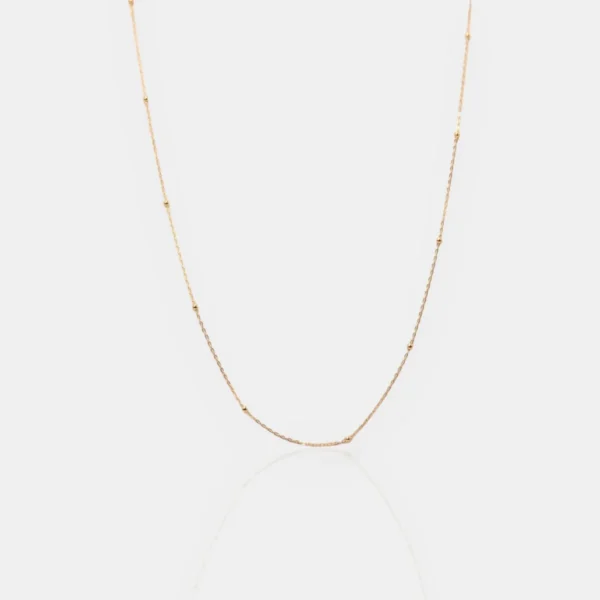 Colar Ouro Amarelo Bolinhas 45 cm VLTO8000536