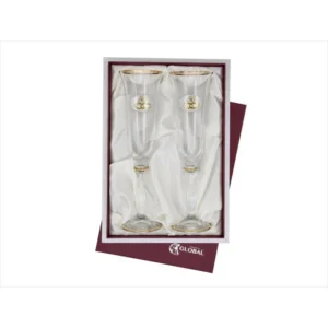 GA4216C_2 Conjunto Copos Flutes com Alianças 50º Aniversário GA4216C