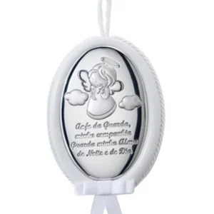 medallon-oval-oracion Placa Berço Oração Anjo da Guarda EV5104/01PB