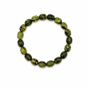 PE150063110 Pulseira Elástica Âmbar Verde Irregulares