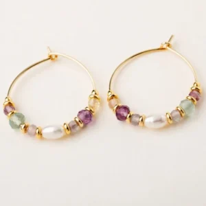 al5429 Argolas Alisia Fluorite e Pérolas AL5429
