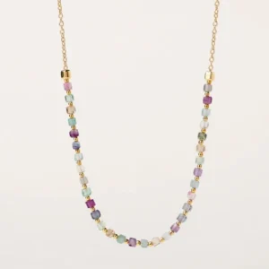 al5433 Colar Alisia Fluorite ao Centro Cadeado AL5433.01.028