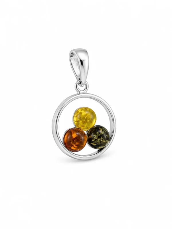 BE20626110 Medalha Prata e Âmbar Tricolor
