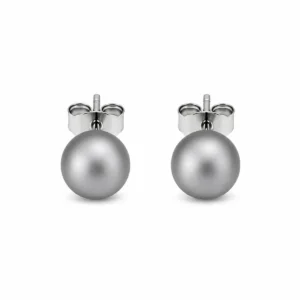 Brincos Bolas Acetinadas 6mm