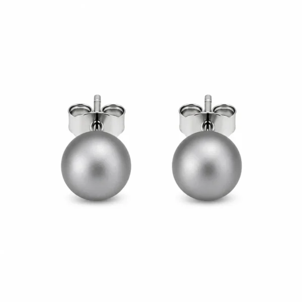 Brincos Bolas Acetinadas 6mm