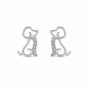 BR2130151 Brincos Cão com Zircónias