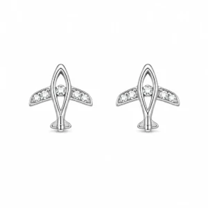BR2155191 Brincos Avião com Zircónias