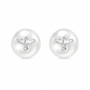 BR2245945 Brincos Pérola Água Doce com Pombinha