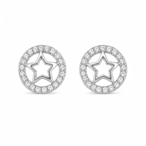 BR2293491 Brincos Estrelas com Zircónias