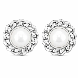 BR2314345 Brincos Prata com Pérola Água Doce