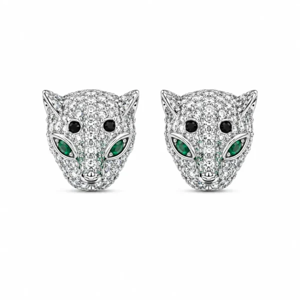 Brincos Prata Dourada Leopardos