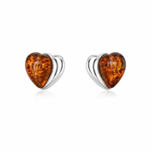 BR24299110 Brincos Prata e Âmbar Cognac