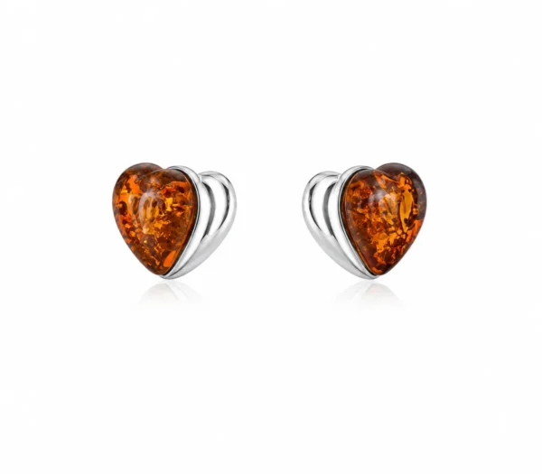 BR24299110 Brincos Prata e Âmbar Cognac