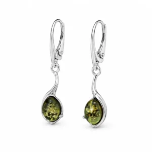 BR24304110 Brincos Prata Âmbar Verde