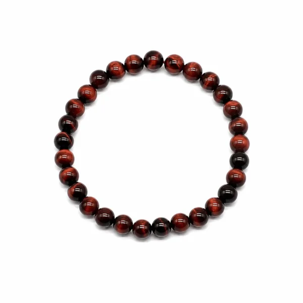 PE150004114 Pulseira Olho de Tigre Vermelho - DETERMINAÇÃO PRESERVERANÇA EQUILÍBRIO