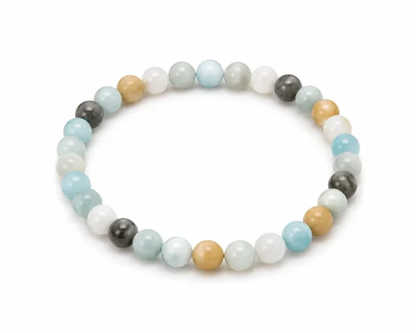 Pulseira Elástica Pedra Natural Amazonita 6 mm