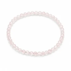 PE150018114 Pulseira Pedra Natural Qz Rosa - AMOR HARMONIA PAZ