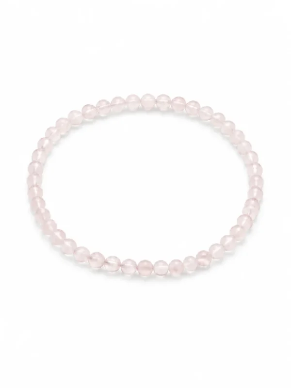 Pulseira Pedra Natural Qz Rosa - AMOR HARMONIA PAZ
