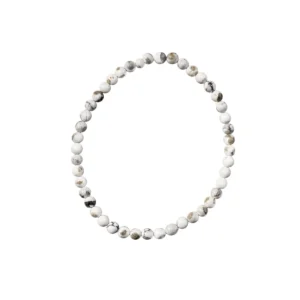 PE150022114 Pulseira Pedra Natural Howlite - PAZ PROTEÇÃO CRESCIMENTO ESPIRITUAL